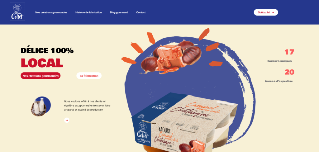 Création site vitrine de la laiterie collet | gkwebsite